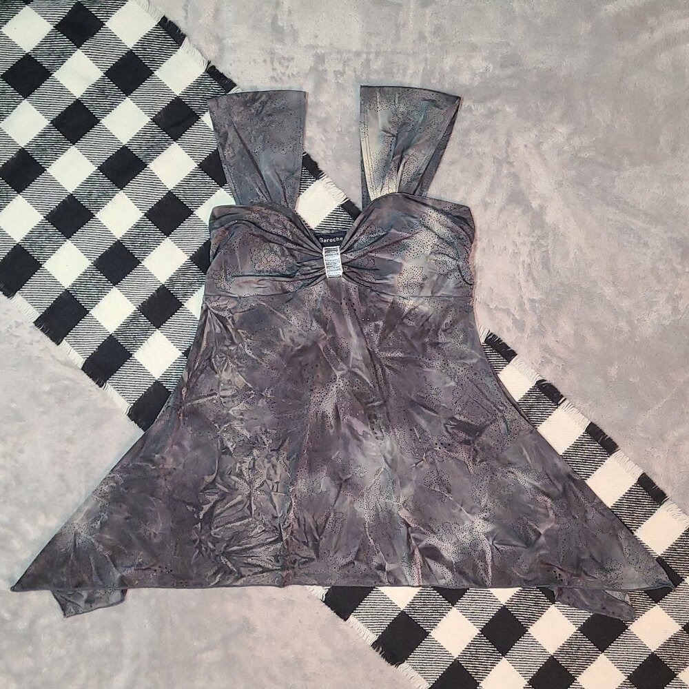 Bongo Gray Patterned Tank Top